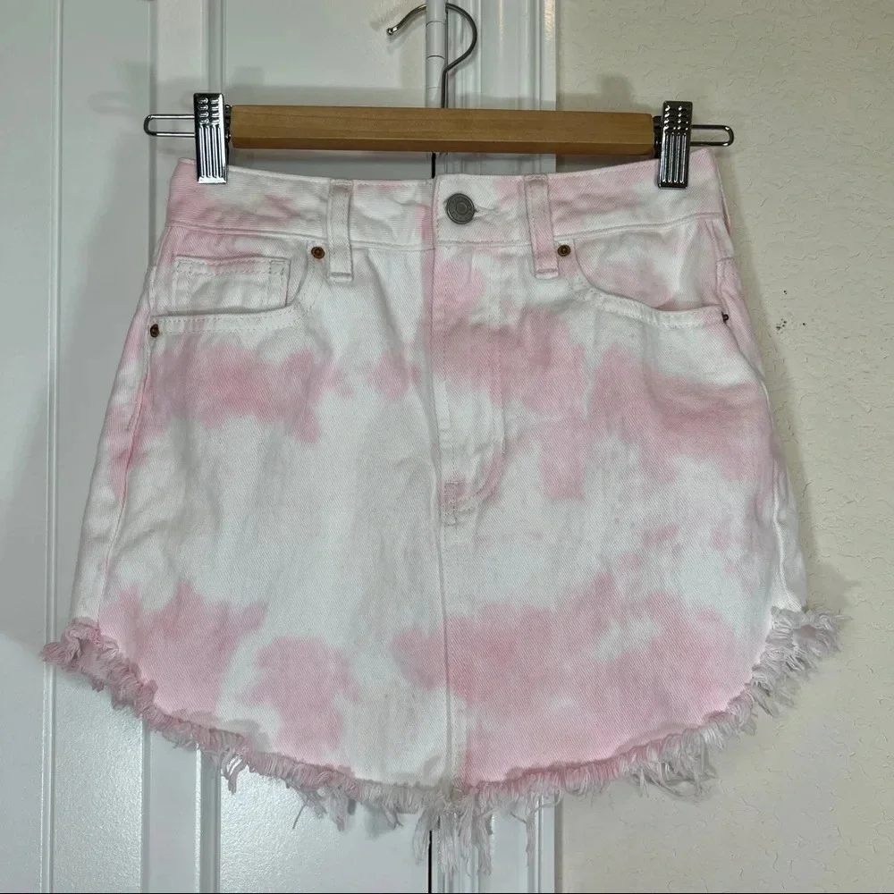 Pacsun pink tie dye skirt, sz 23 - Picture 3 of 8